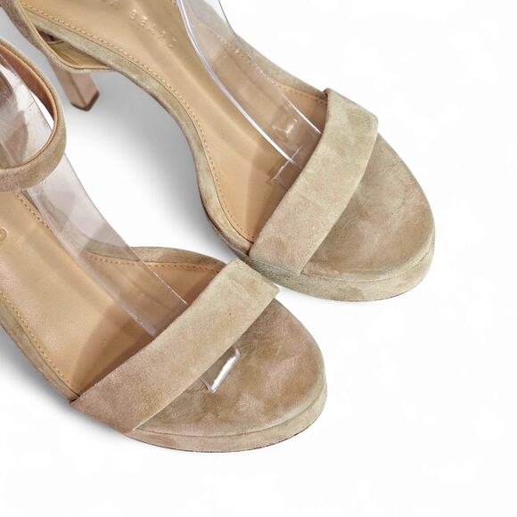 Veronica Beard Darcelle Suede Platform Ankle Wrap Heels Size 8 - Picture 7 of 10